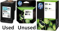 Recycle HP-301 XL Black ink cartridges